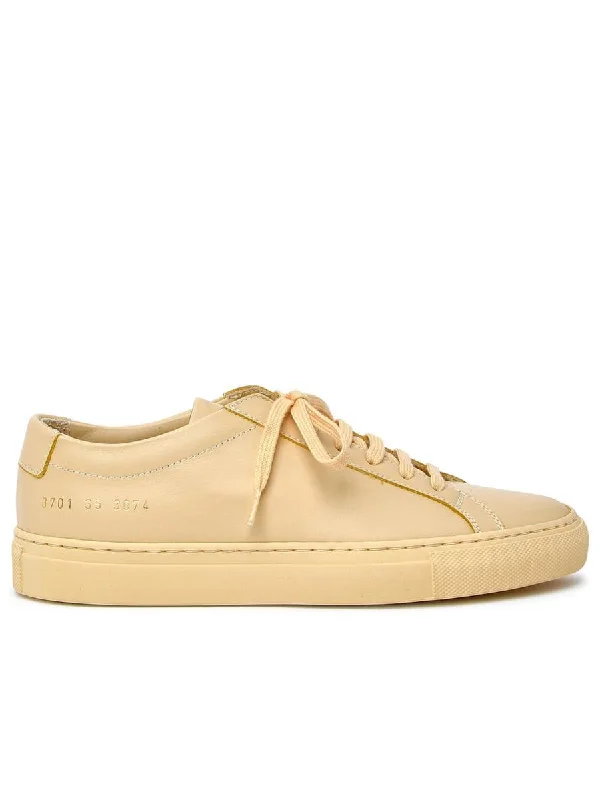 Common Projects Yellow Leather Achilles Sneakers