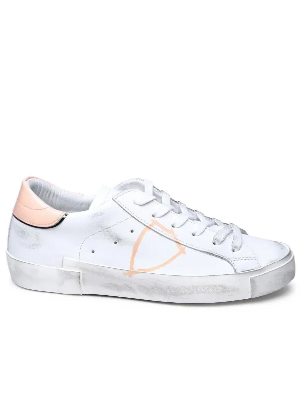 Philippe Model White Leather Sneakers