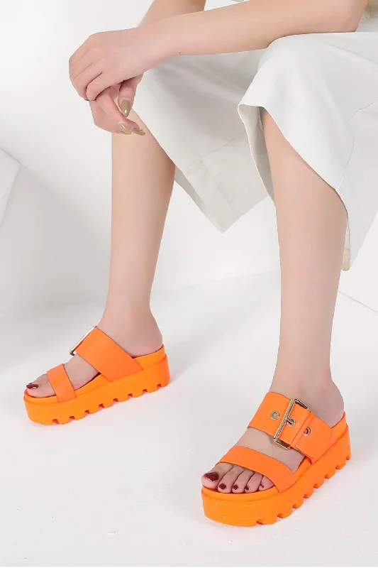 Open Toe Lightweight Platform Slides