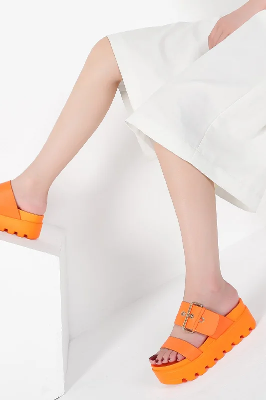 Open Toe Lightweight Platform Slides