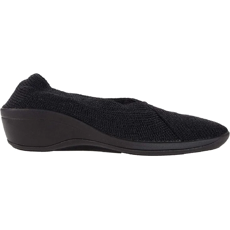 Women's Arcopedico Mailu Black Knit Nylon