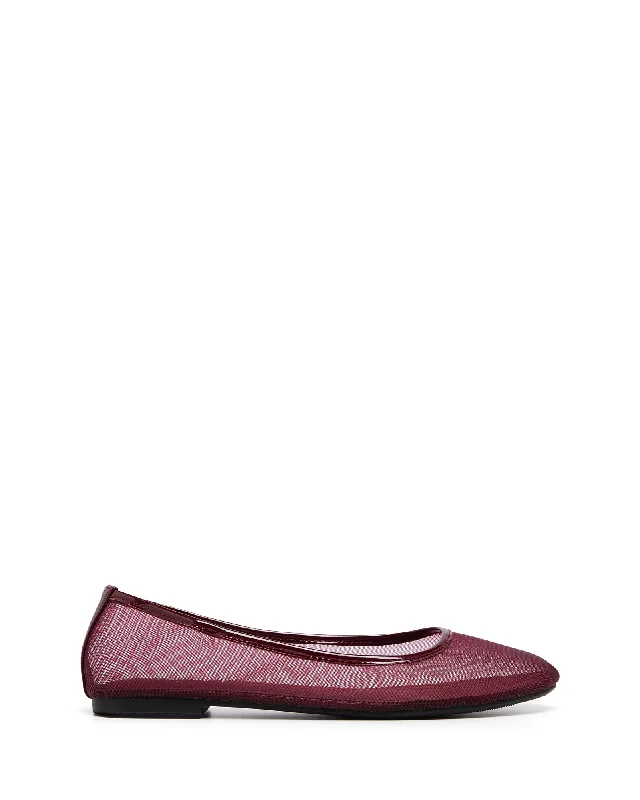 Arlo Mesh Ballet Flat Cherry Patent