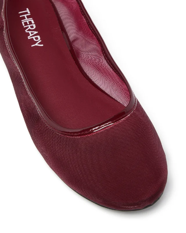 Arlo Mesh Ballet Flat Cherry Patent