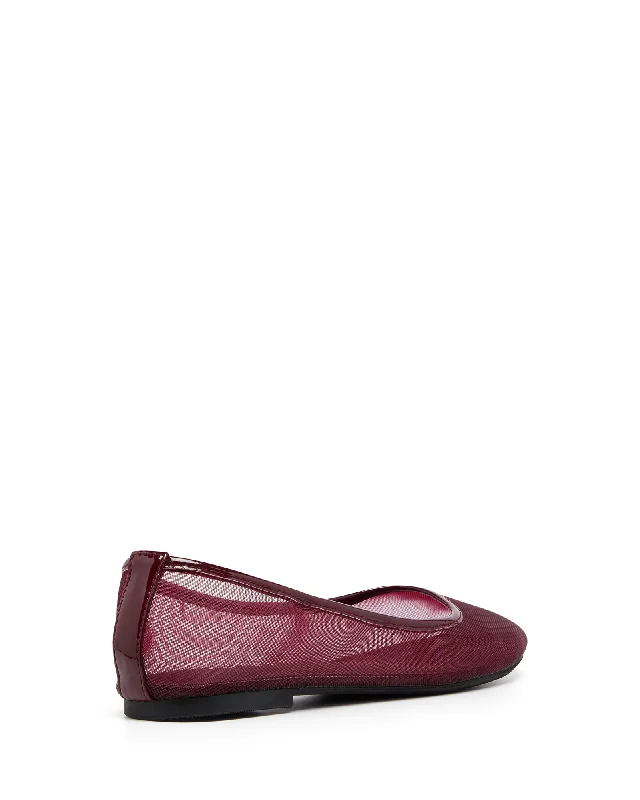 Arlo Mesh Ballet Flat Cherry Patent