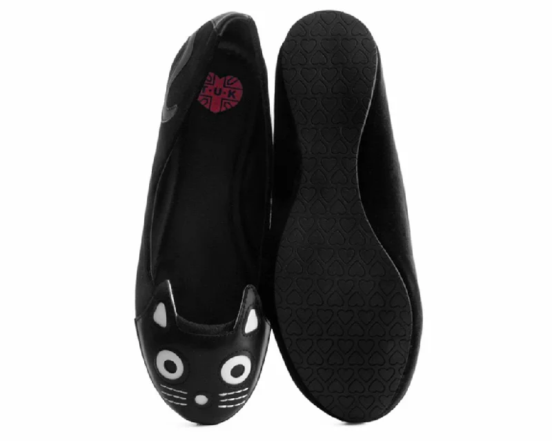 Black Velvet Kitty Flat *ALL ITEMS FINAL SALE/NON-RETURNABLE*