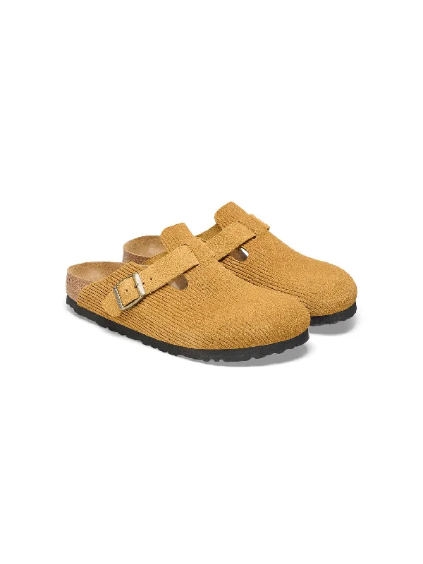 BIRKENSTOCK Boston Clog: Suede Embossed Corduroy