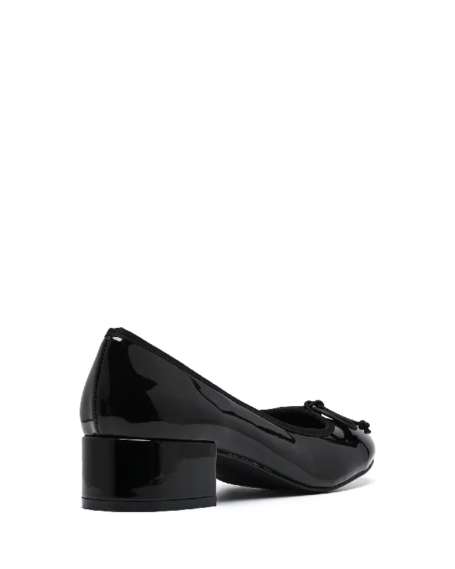 Diana Ballet Heel Black Patent