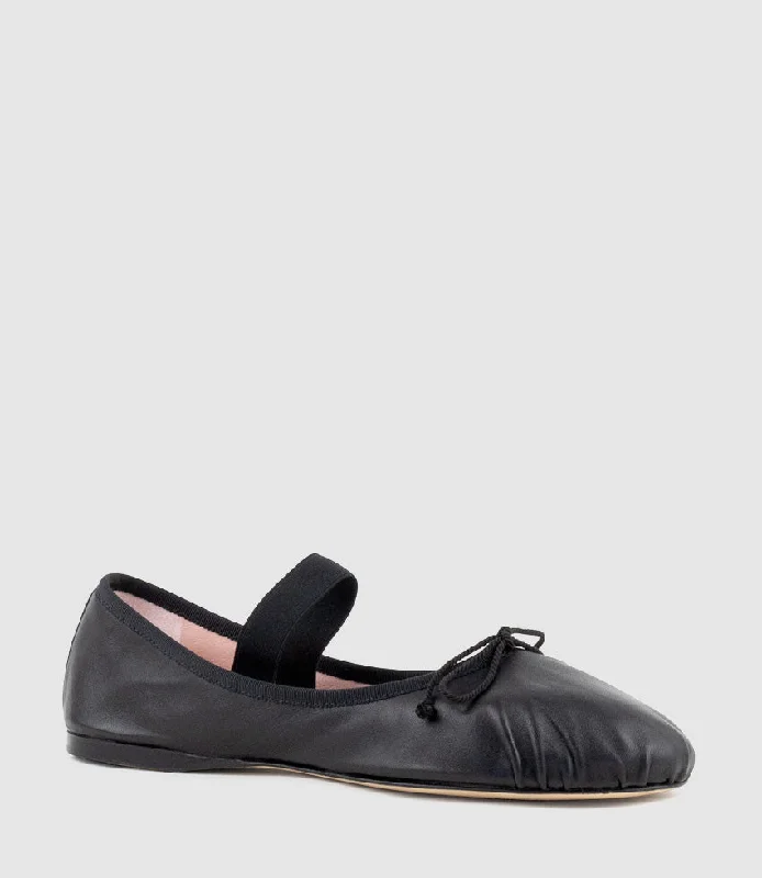 EDEN Ballet with Elastic Strap in Black