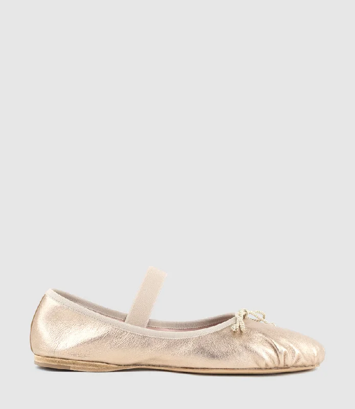 EDEN Ballet with Elastic Strap in Gold