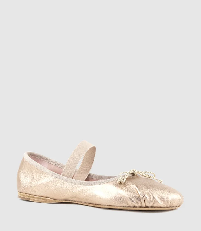 EDEN Ballet with Elastic Strap in Gold