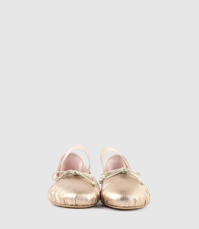 EDEN Ballet with Elastic Strap in Gold