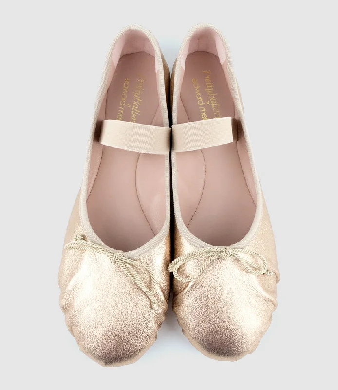 EDEN Ballet with Elastic Strap in Gold