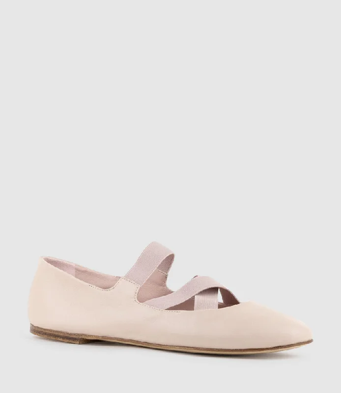 EMALINE Crossover Elastic Ballet in Nude