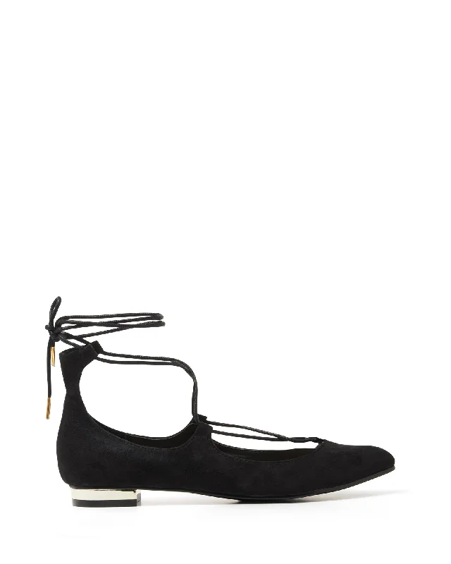 Ezard Flat Black Suede