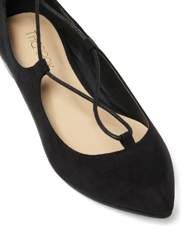 Ezard Flat Black Suede