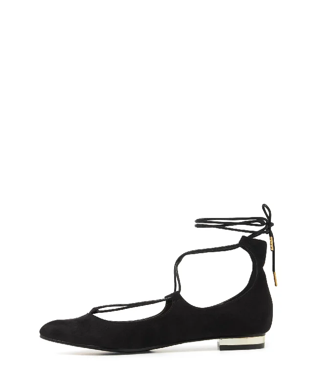 Ezard Flat Black Suede