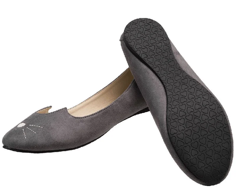 Grey Sophistakitty Flats *ALL ITEMS FINAL SALE/NON-RETURNABLE*