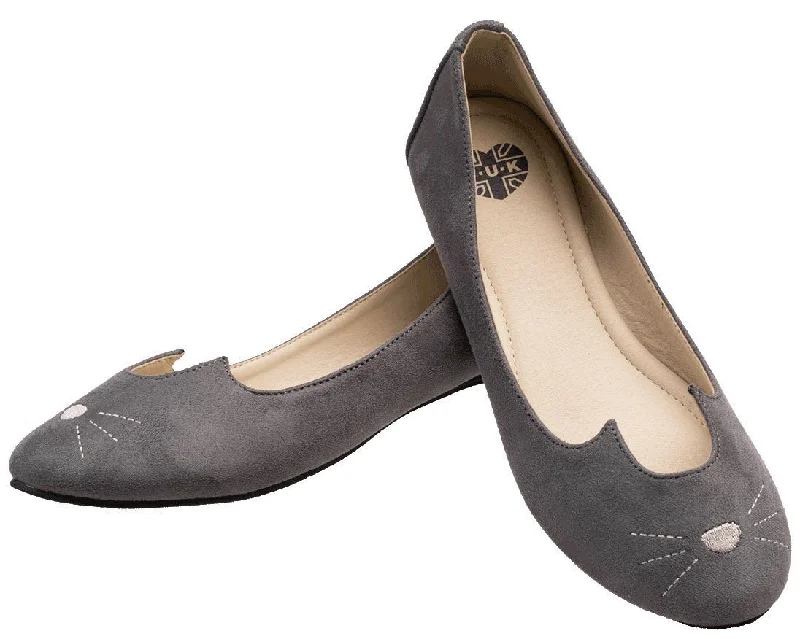 Grey Sophistakitty Flats *ALL ITEMS FINAL SALE/NON-RETURNABLE*