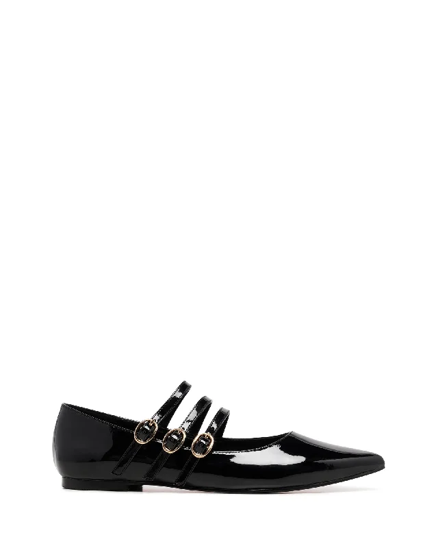 Landon Ballet Flat Black Patent