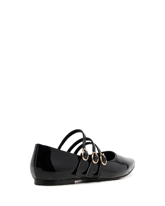 Landon Ballet Flat Black Patent