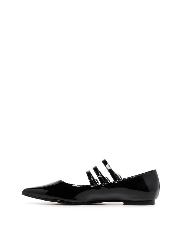 Landon Ballet Flat Black Patent