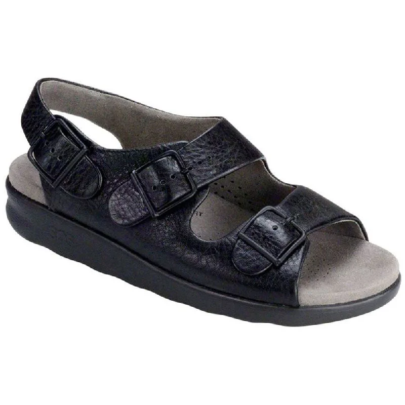 SAS Relaxed Sandal Black Leather (Women's)