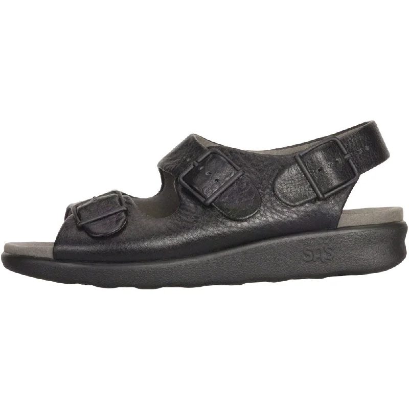 SAS Relaxed Sandal Black Leather (Women's)