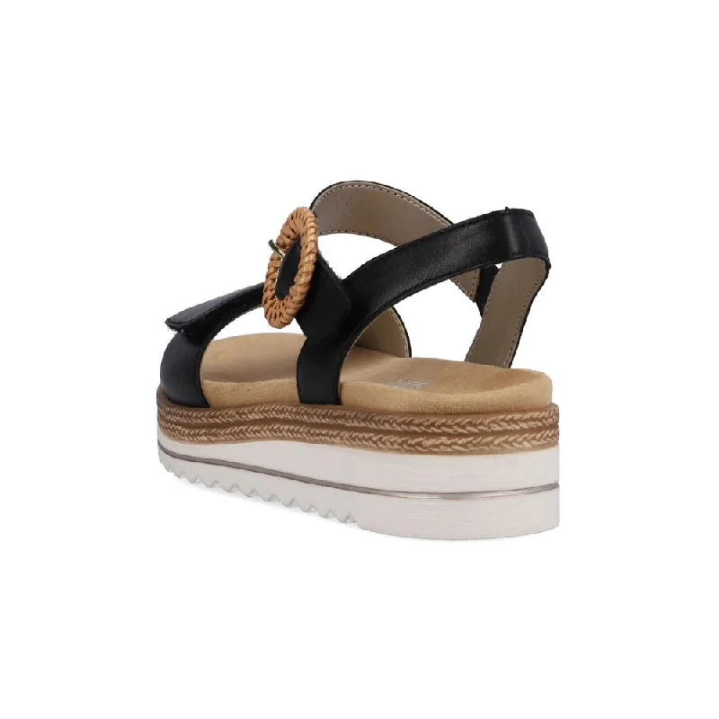 Remonte Jocelyn 52 Black Leather Sandal (Women's)