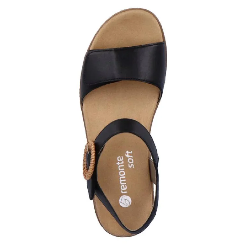 Remonte Jocelyn 52 Black Leather Sandal (Women's)