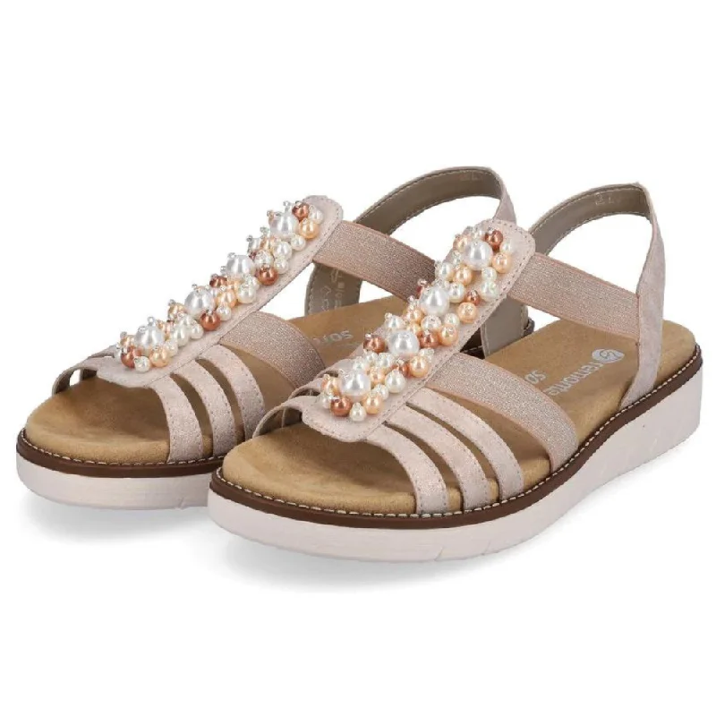 Remonte D2047 Rose Gold Leather Sandal (Women's)