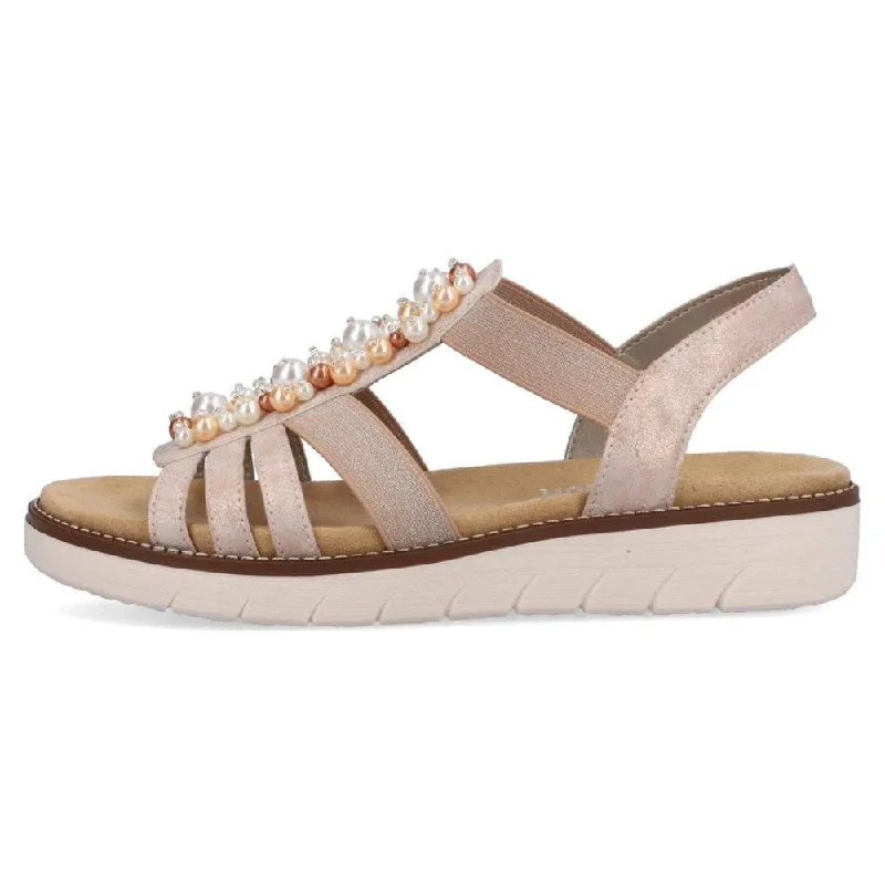 Remonte D2047 Rose Gold Leather Sandal (Women's)