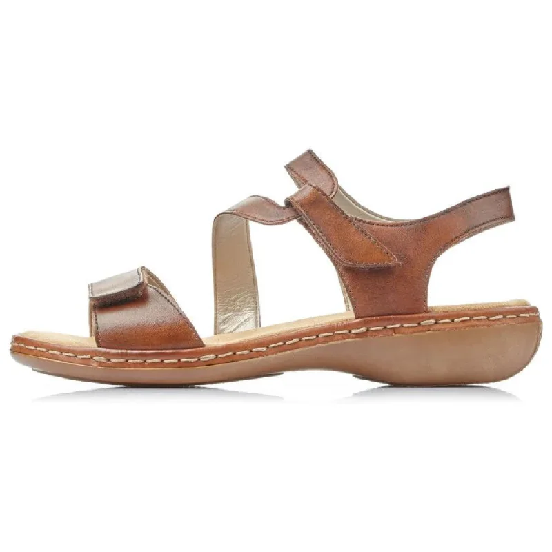 Rieker Regina C7 Brown Leather Sandal (Women's)