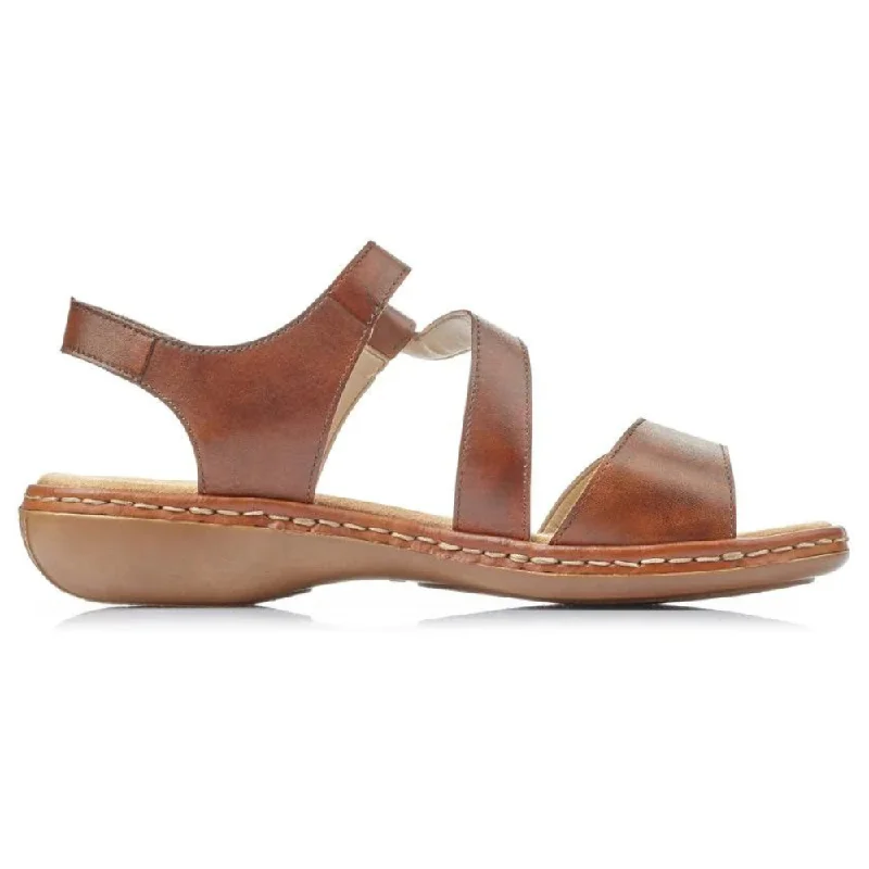 Rieker Regina C7 Brown Leather Sandal (Women's)