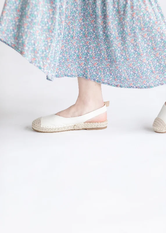 White Slingback Ballet Flats - FINAL SALE