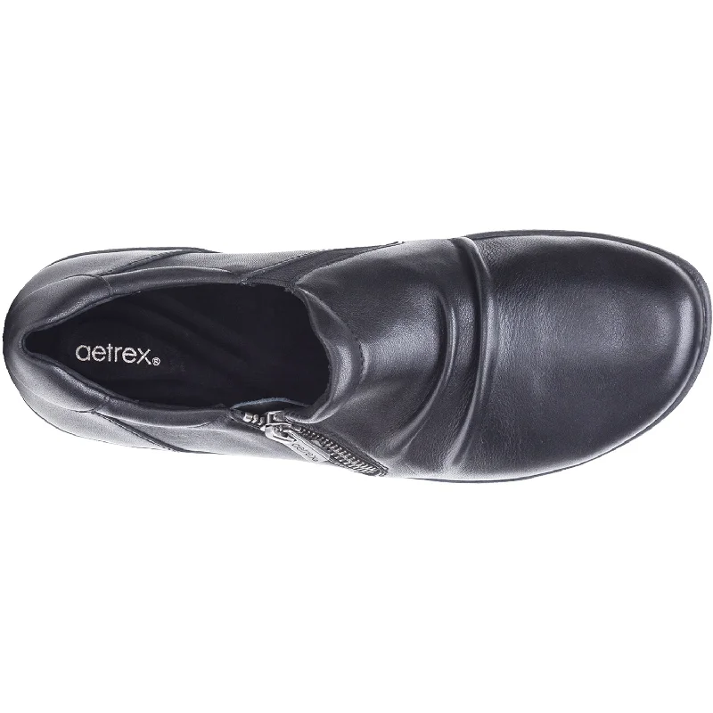 Women's Aetrex Katie Black Leather