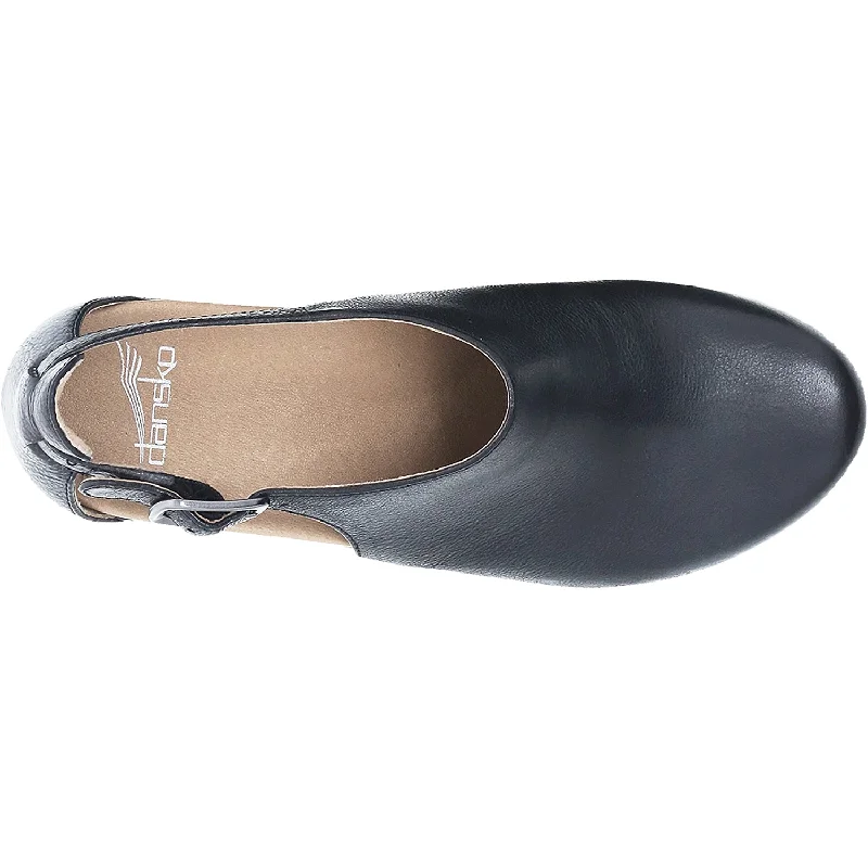 Women's Dansko Sassy Black Milled Burnished Leather