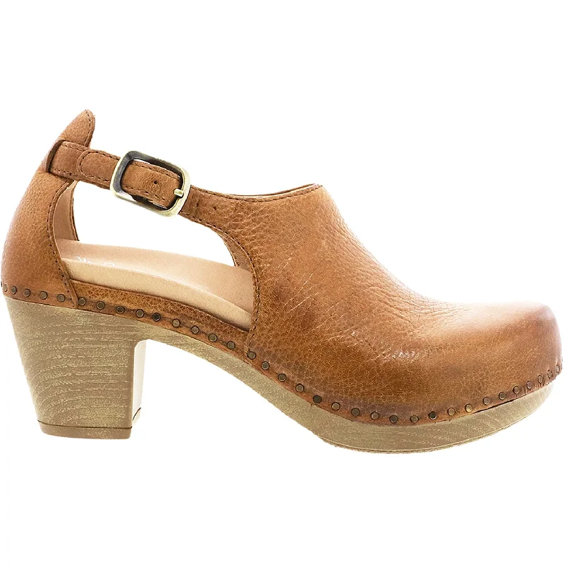 Women's Dansko Sassy Tan Milled Burnished Leather