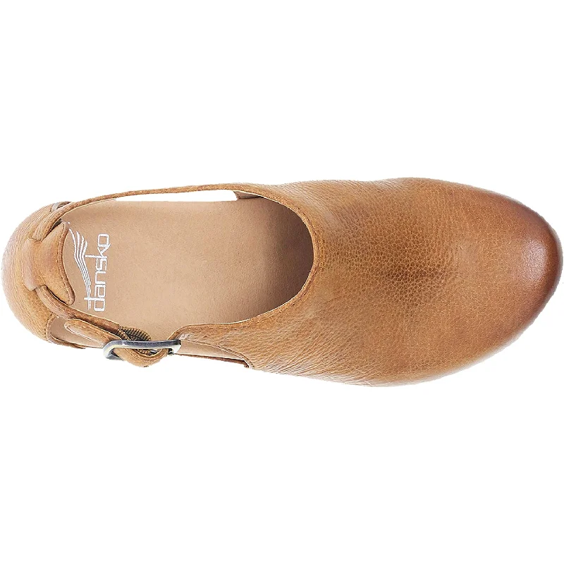 Women's Dansko Sassy Tan Milled Burnished Leather