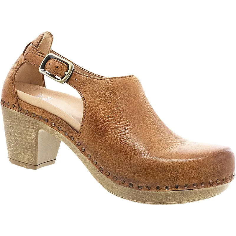 Women's Dansko Sassy Tan Milled Burnished Leather