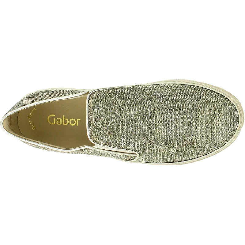 Women's Gabor 3.352.62 Platinum/Light Gold Textile