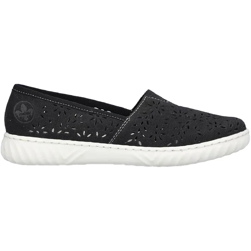 Women's Rieker N0955-00 Edna 55 Black Synthetic