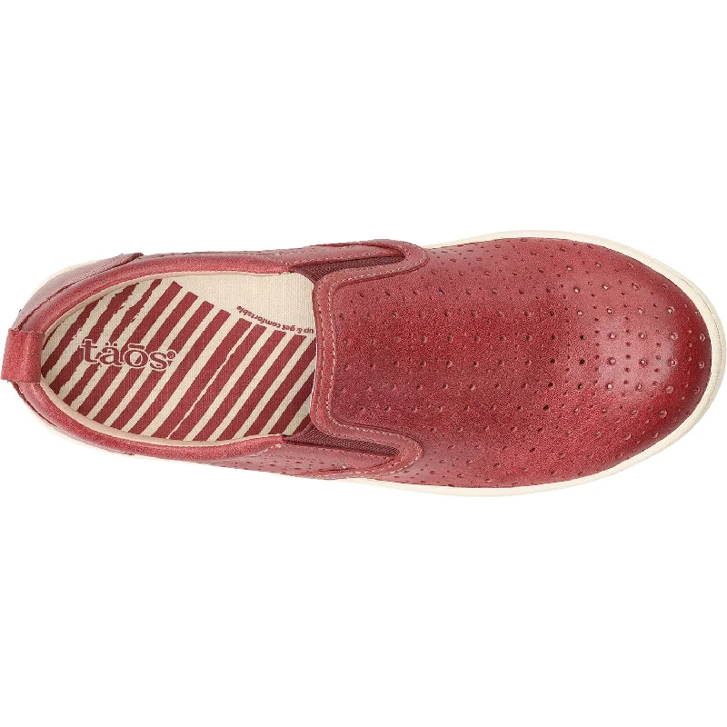 Women's Taos Court Warm Red Leather