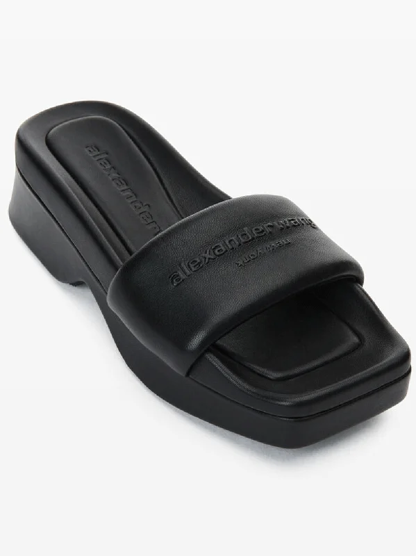 Platform Sheep Leather Float Slide