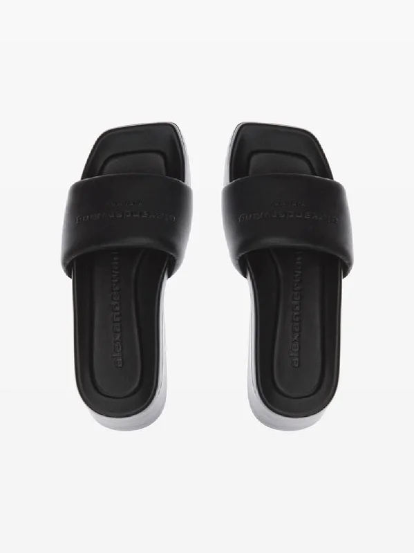 Platform Sheep Leather Float Slide