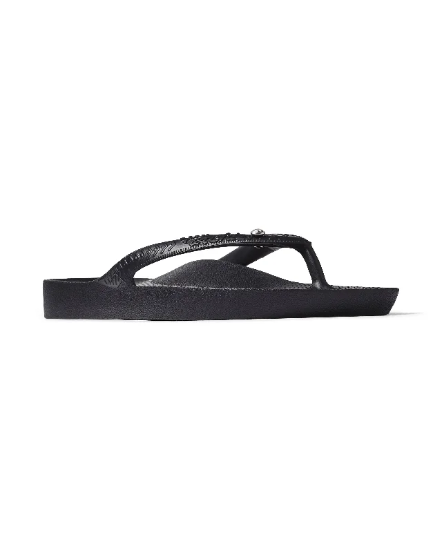 Archies Arch Support Jandals -  Crystal Black