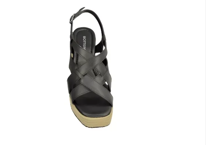 Bottero Women's Wedge Leather Sandal 344403