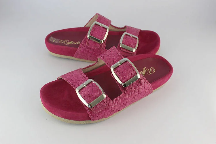 Bright Pink Double Strap Mule