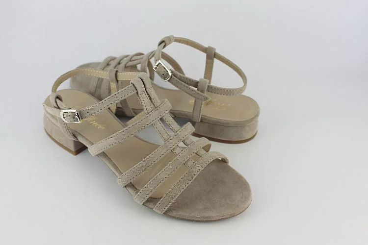 Soft Grey Suede Strappy Sandal