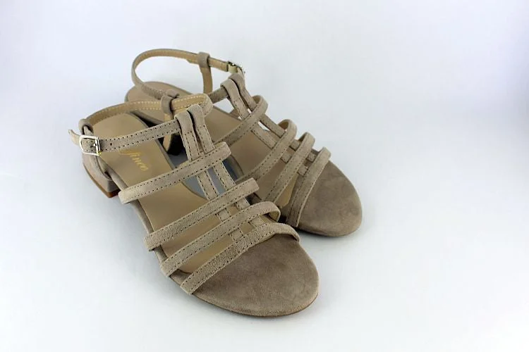 Soft Grey Suede Strappy Sandal