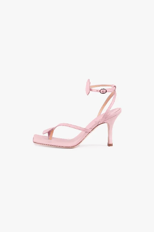 Delta Kiss High Heel Sandal Lip Appliqué Pale Pink - Exclusive